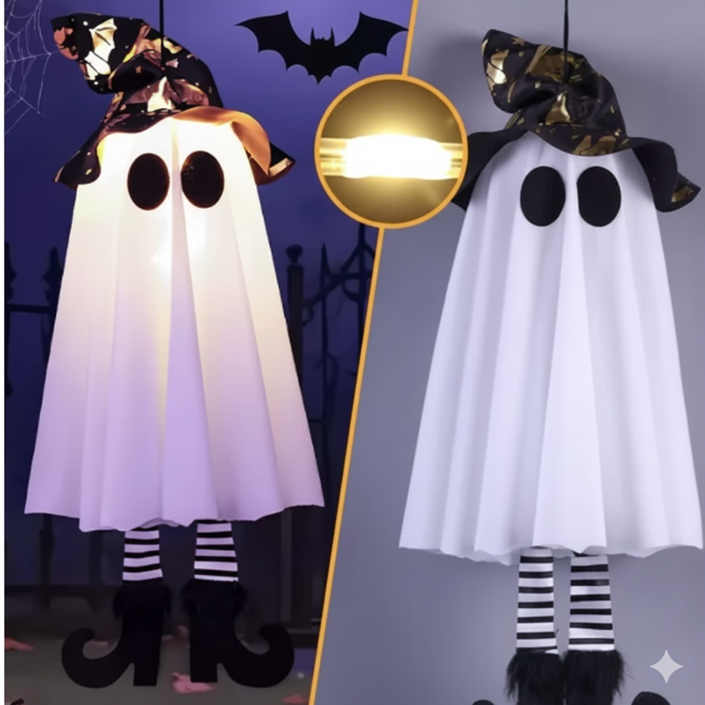 Haunted Glow LED Halloween Hanging Lights – Battery Operated with Batteries Included
