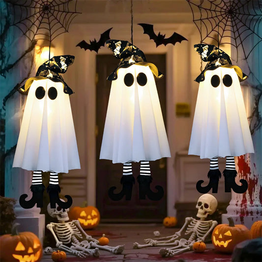 Haunted Glow LED Halloween Hanging Lights – Battery Operated with Batteries Included